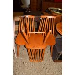 SET OF THREE MID-CENTURY STICK BACK DINING CHAIRS