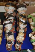 COLLECTION OF TEN CHINESE POTTERY MODELS OF CHILDREN