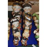 COLLECTION OF TEN CHINESE POTTERY MODELS OF CHILDREN