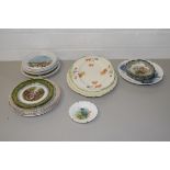 MIXED LOT OF DECORATED PLATES