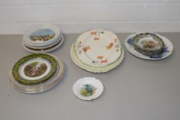 MIXED LOT OF DECORATED PLATES