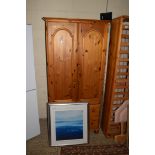 MODERN PINE TWO DOOR TWO DRAWER WARDROBE, 180CM HIGH