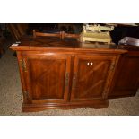 MODERN LIGHT OAK SERVING SIDEBOARD WITH FOLDING TOP