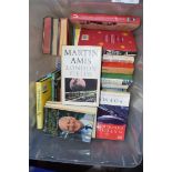 BOX OF MIXED BOOKS - NOVELS, CRICKET INTEREST