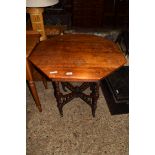 LATE VICTORIAN AMERICAN WALNUT OCTAGONAL TABLE, 73CM HIGH