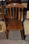 SINGLE VICTORIAN BEECHWOOD FRAMED CANE SEATED BEDROOM CHAIR