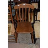 SINGLE VICTORIAN BEECHWOOD FRAMED CANE SEATED BEDROOM CHAIR