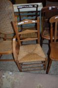 SINGLE RUSH SEAT LADDERBACK CHAIR