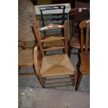 SINGLE RUSH SEAT LADDERBACK CHAIR