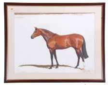 Michael Jeffery (New Zealand /British 20C), 'Galileo', Derby Winner, 2001, oil, pencil laid on