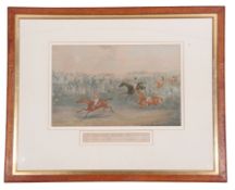 After Samuel Henry Alken (British, 19th century), 'A Hurdle Race', c1835: Pl 1 'Preparing to start