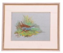 Roland Green (British, 20th century), A study of a Water Rail in profile, watercolour, signed, 7 x