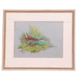 Roland Green (British, 20th century), A study of a Water Rail in profile, watercolour, signed, 7 x