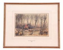 G A Short (British, 19th century), 'The Badsworth Hunt 1023', watercolour, signed, 9 x 11ins