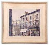 Sydney Arrobus (British 20th Century), an unidentified streetscape, pen and black ink and