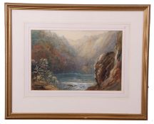 Thomas Mower Martin (British/Canadian 19th Century), A Mountain pool, watercolour, signed, 8 x