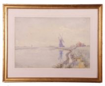 Stephen John Batchelder (1849-1932), two watercolours, "Horning", signed lower left and "Berney Arms