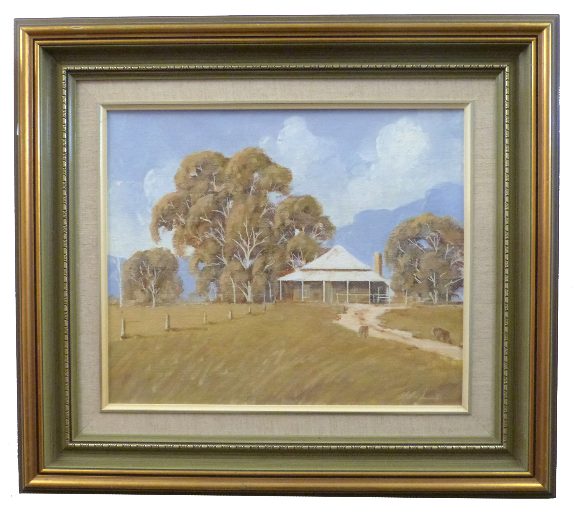John Barry Haslam, "Near Melinga NSW", oil on board, signed and dated 81 lower right, 36 x 44cm
