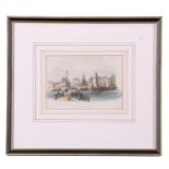 British 19th Century, 'Yarmouth Jetty', 1851, hand coloured engraving, 4 x 6ins