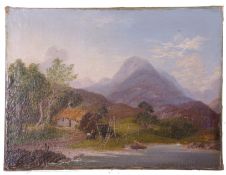 British School, View of the paps of Glencoe, unframed and unsigned, 17 x 23ins