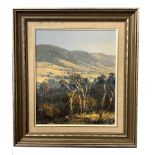 Allan Fizzell, Australian landscape, oil on board, signed and dated 81 lower right, 49 x 39cm