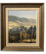 Allan Fizzell, Australian landscape, oil on board, signed and dated 81 lower right, 49 x 39cm