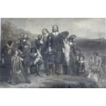 After Charles Lucy, engraved by W H Simmons, "The Landing of the Pilgrim Fathers, John Carver",