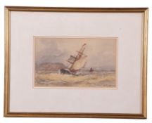 Frederick J Aldridge (British Late 19/20th Century), Coastal Shipping, watercolour, signed, 6 x