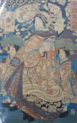 An album of loose Japanese woodblock prints, some late 19 Century, primarily early 20th Century (x18