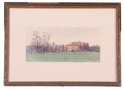 Charles Hannaford (British 20th Century) Kensington Palace from the gardens, watercolour, signed and