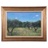Frederick de Fontenay (French, 20th century), Study of an olive grove, oil on canvas, signed, 36 x