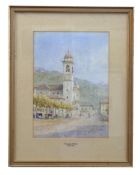 Douglas Wells, Mediterranean scenes, pair of watercolours, both signed, 33 x 23cm