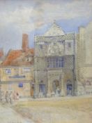 Victoria Hine (British, 19th Century), 'Exh. 1880-1912 Guildhall, Kings Lynn., watercolour,