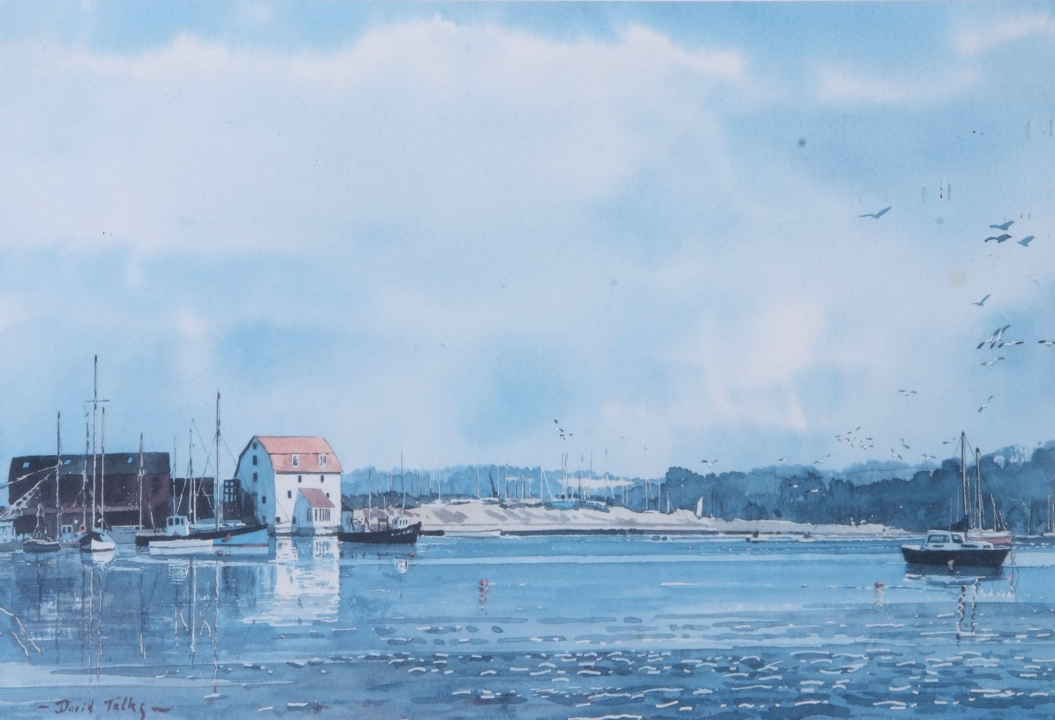 David Talks (British Contemporary), A harbour view , Limited edition print, numbered 74/250 and - Image 2 of 2