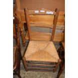 SINGLE RUSH SEAT LADDERBACK CHAIR