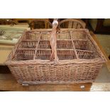 WICKER 21-BOTTLE CARRIER, 50CM WIDE