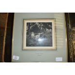 AFTER WILLIAM NICOLSON, 1872-1949, LAMBS, BLACK AND WHITE PRINT, SIGNED IN PENCIL, F/G, 36CM WIDE