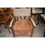 OAK FRAMED OCCASIONAL CHAIR, 67CM WIDE