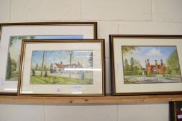 ANDREW FINDLAY, THREE STUDIES, A COUNTRY CHURCH, MANOR HOUSE AND THE ANGEL PUBLIC HOUSE, BROOMFIELD,