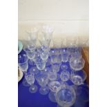 COLLECTION OF EDWARDIAN AND LATER CLEAR DRINKING GLASSES