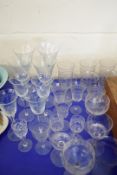 COLLECTION OF EDWARDIAN AND LATER CLEAR DRINKING GLASSES