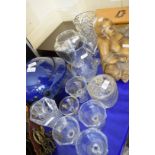 COLLECTION OF MIXED CLEAR GLASS VASES, SUNDAE DISHES ETC