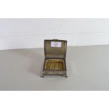 SMALL SILVER PLATED DRESSING TABLE BOX