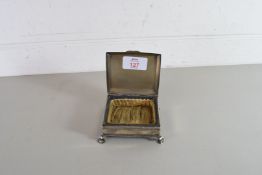 SMALL SILVER PLATED DRESSING TABLE BOX