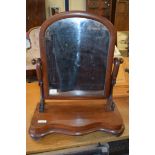 VICTORIAN MAHOGANY FRAMED SWING DRESSING TABLE MIRROR, APPROX 60CM HIGH