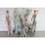 FOUR MODERN RESIN FIGURINES