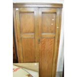 EARLY 20TH CENTURY OAK DOUBLE DOOR WARDROBE