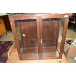 GLAZED TWO-DOOR DISPLAY CABINET, 76CM WIDE