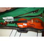 CONTEMPORARY CHINESE VIOLIN IN CASE WITH BOW