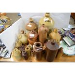 MIXED LOT OF STONEWARE BOTTLES AND FLAGONS TO INCLUDE JACOBS OF STOKE ON TRENT AND MORGAN OF